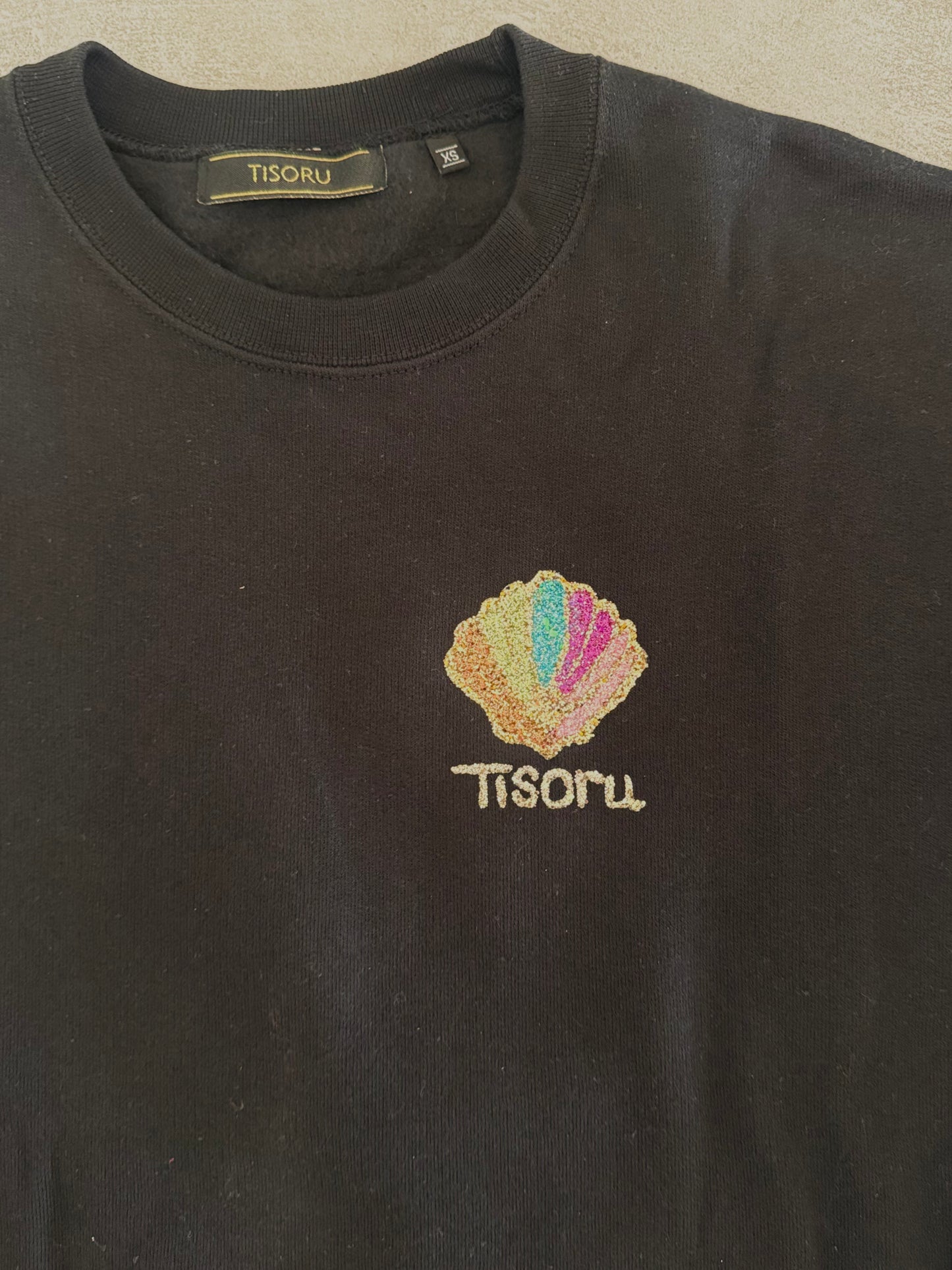 Sweat coquillage arc en ciel